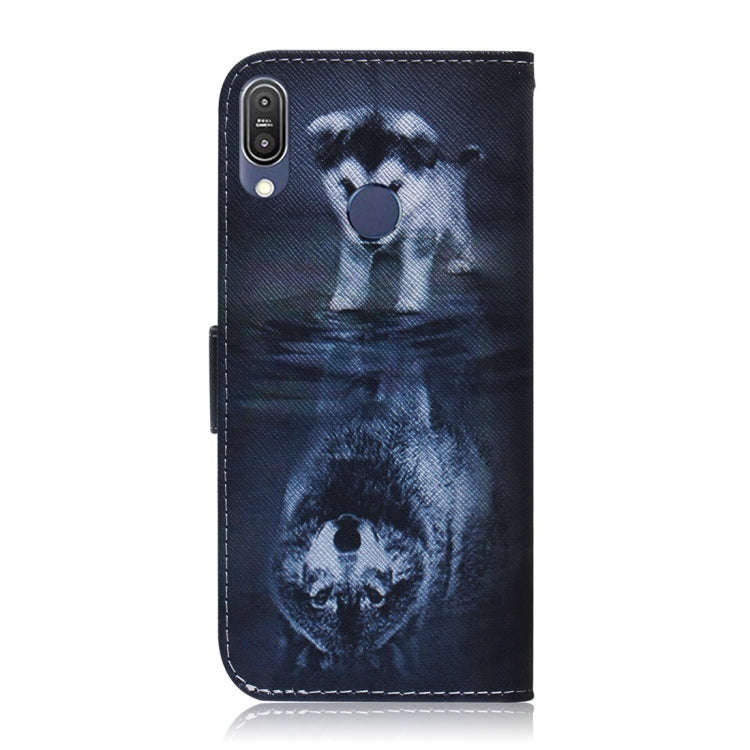 Wolf and Dog Pattern Coloured Drawing Horizontal Flip Leather Case for Asus Zenfone Max Pro (M1) ...