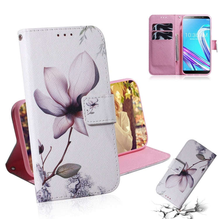 Magnolia Flower Pattern Coloured Drawing Horizontal Flip Leather Case for Asus Zenfone Max Pro (M...