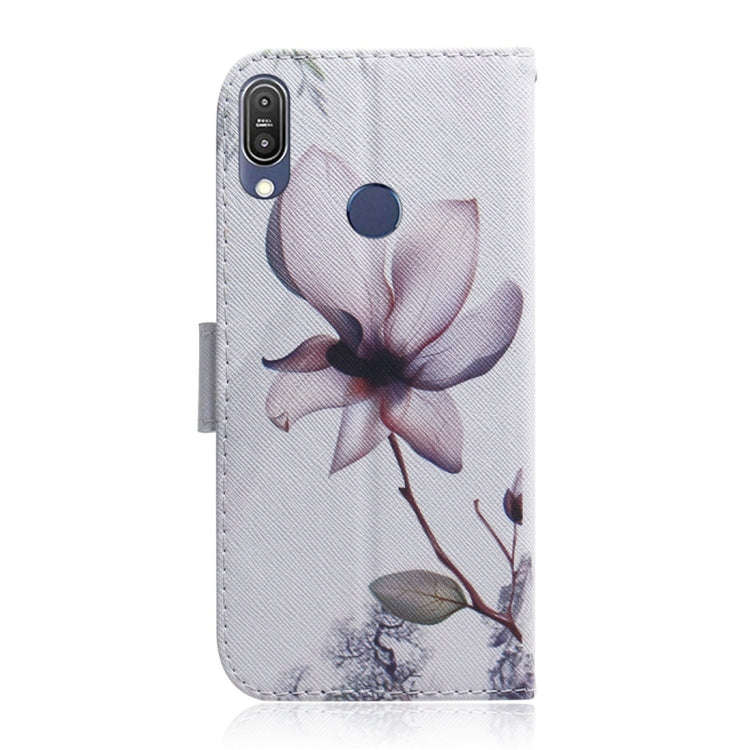 Magnolia Flower Pattern Coloured Drawing Horizontal Flip Leather Case for Asus Zenfone Max Pro (M...