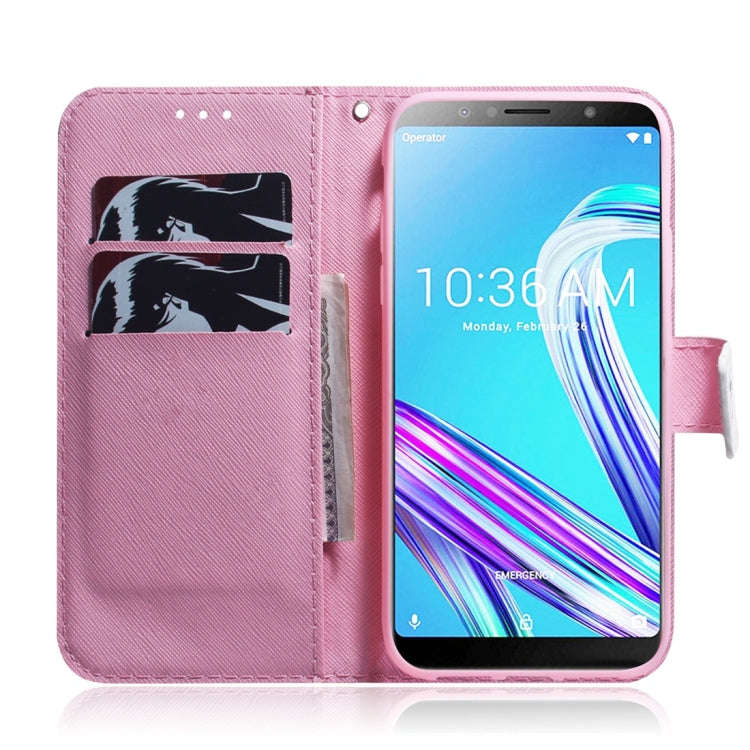 Magnolia Flower Pattern Coloured Drawing Horizontal Flip Leather Case for Asus Zenfone Max Pro (M...