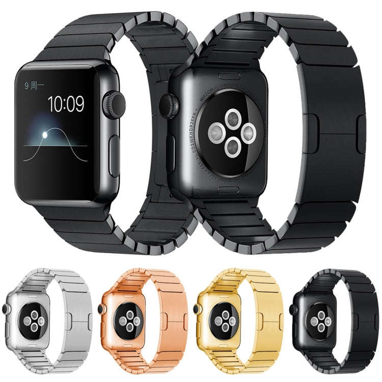 For Apple Watch 38mm Stainless Steel Watch Band(Rose Gold)