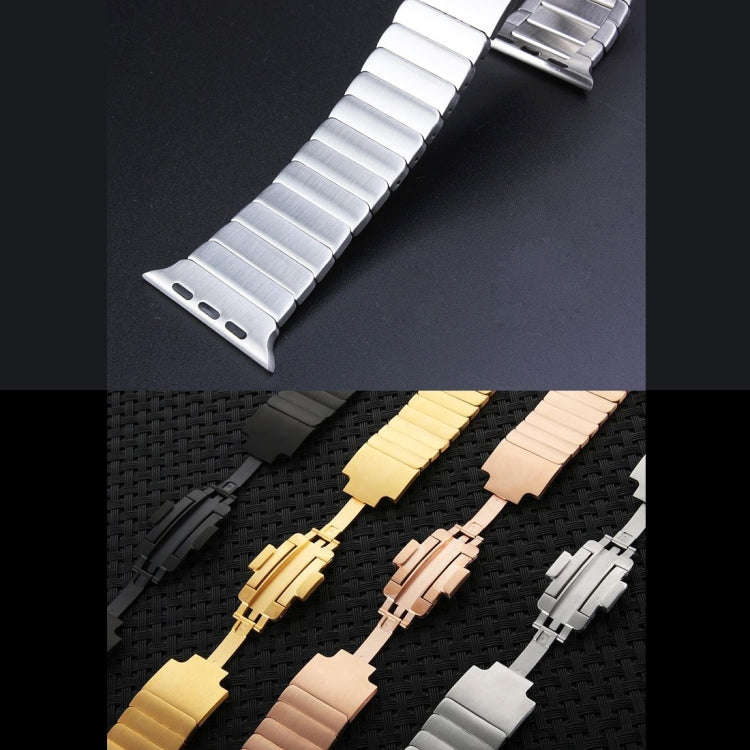 For Apple Watch 38mm Stainless Steel Watch Band(Rose Gold)