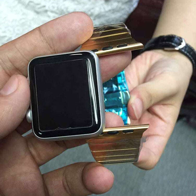 For Apple Watch 38mm Stainless Steel Watch Band(Rose Gold)