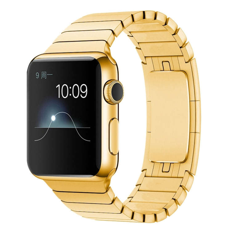 For Apple Watch 42mm Stainless Steel Watch Band(Gold)