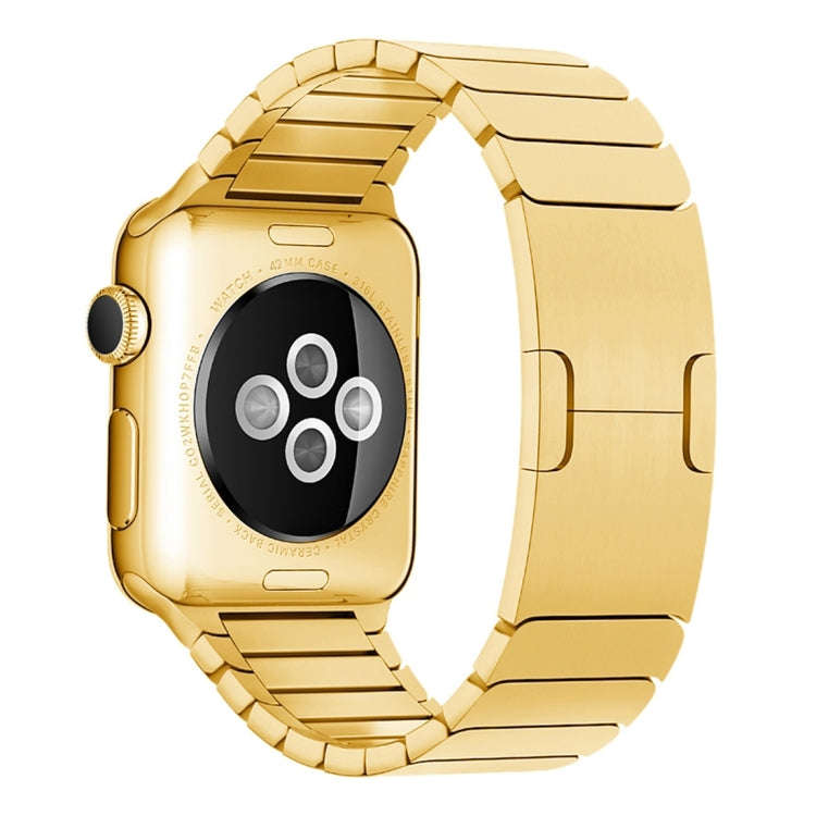 For Apple Watch 42mm Stainless Steel Watch Band(Gold)