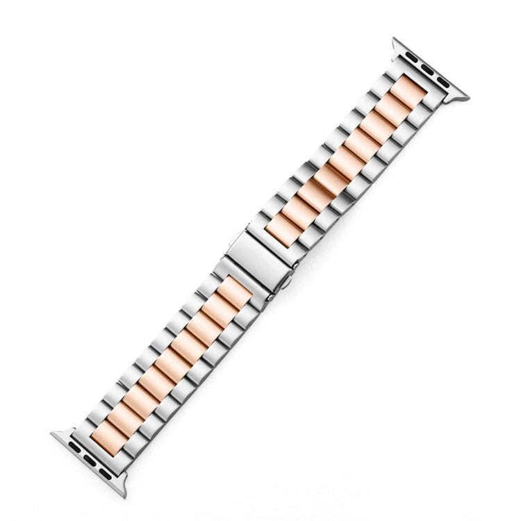 Fold Buckle 3 Beads Stainless Steel Watch Band For Apple Watch Ultra 49mm&Watch Ultra 2 49mm / Se...
