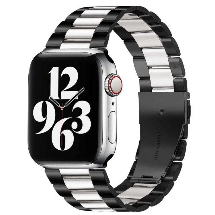 Fold Buckle 3 Beads Stainless Steel Watch Band For Apple Watch Ultra 49mm&Watch Ultra 2 49mm / Se...