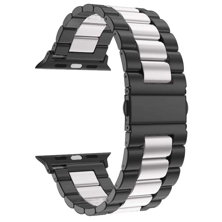 Fold Buckle 3 Beads Stainless Steel Watch Band For Apple Watch Ultra 49mm&Watch Ultra 2 49mm / Se...