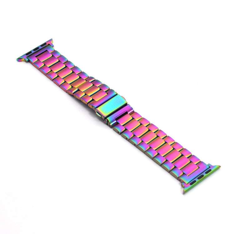 Fold Buckle 3 Beads Stainless Steel Watch Band For Apple Watch Ultra 49mm&Watch Ultra 2 49mm / Se...