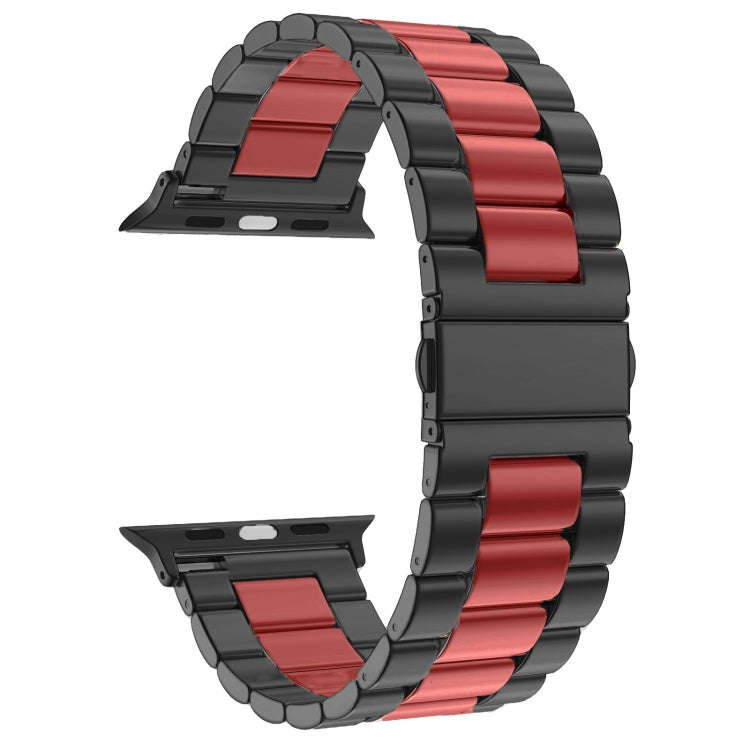 Fold Buckle 3 Beads Stainless Steel Watch Band For Apple Watch Ultra 49mm&Watch Ultra 2 49mm / Se...