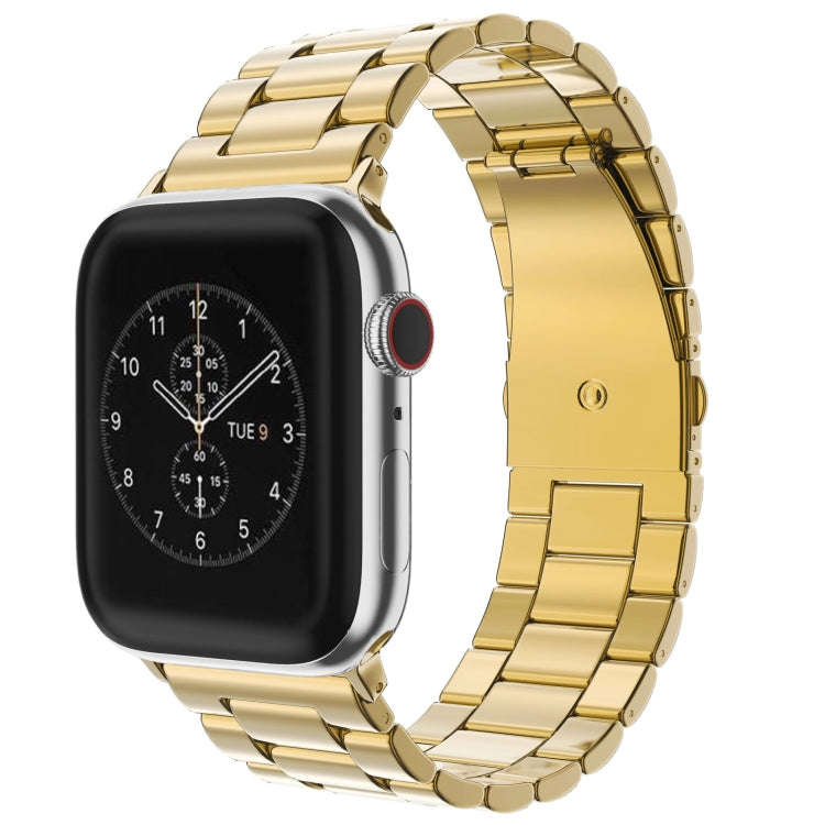 Fold Buckle 3 Beads Stainless Steel Watch Band For Apple Watch Ultra 49mm&Watch Ultra 2 49mm / Se...