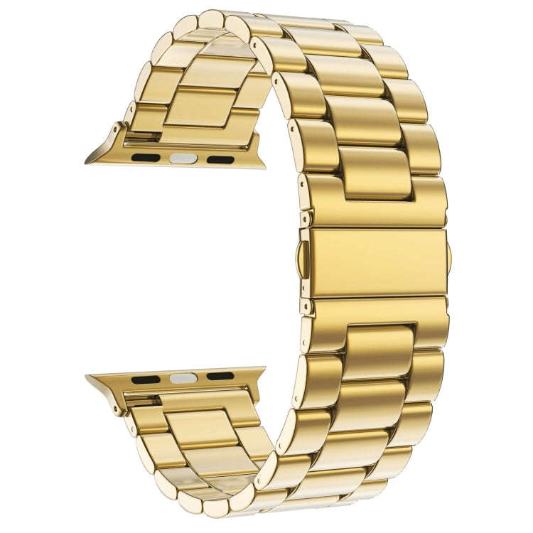 Fold Buckle 3 Beads Stainless Steel Watch Band For Apple Watch Ultra 49mm&Watch Ultra 2 49mm / Se...