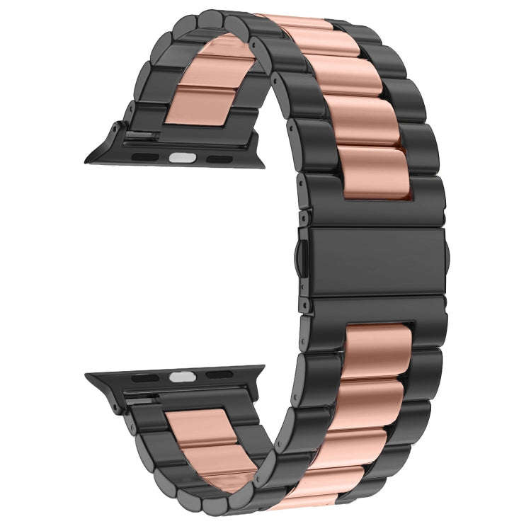 Fold Buckle 3 Beads Stainless Steel Watch Band For Apple Watch Ultra 49mm&Watch Ultra 2 49mm / Se...