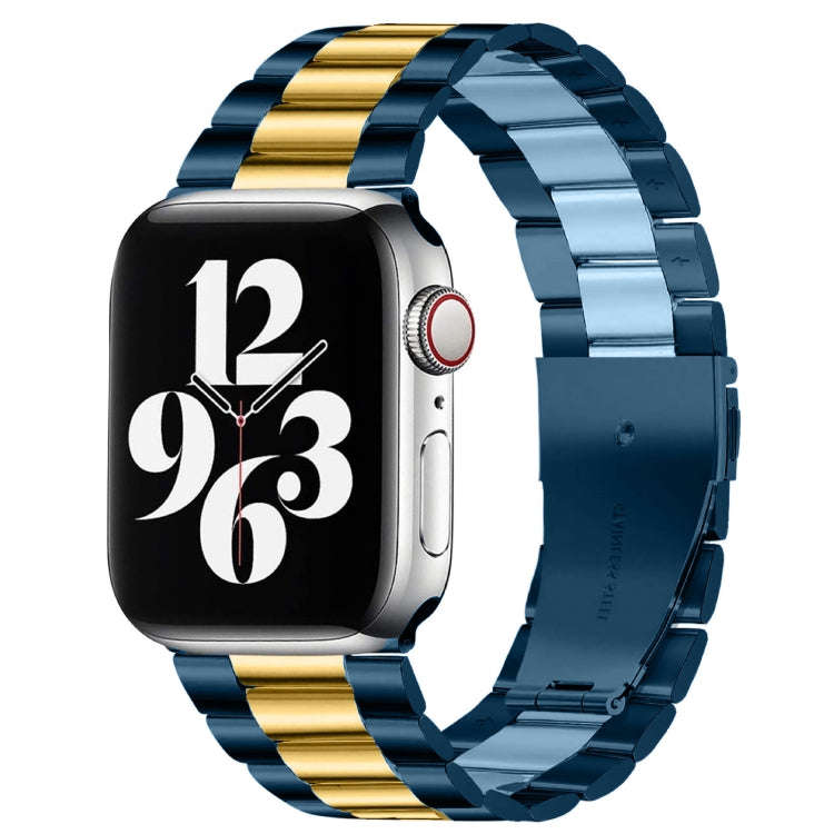 Fold Buckle 3 Beads Stainless Steel Watch Band For Apple Watch Ultra 49mm&Watch Ultra 2 49mm / Se...