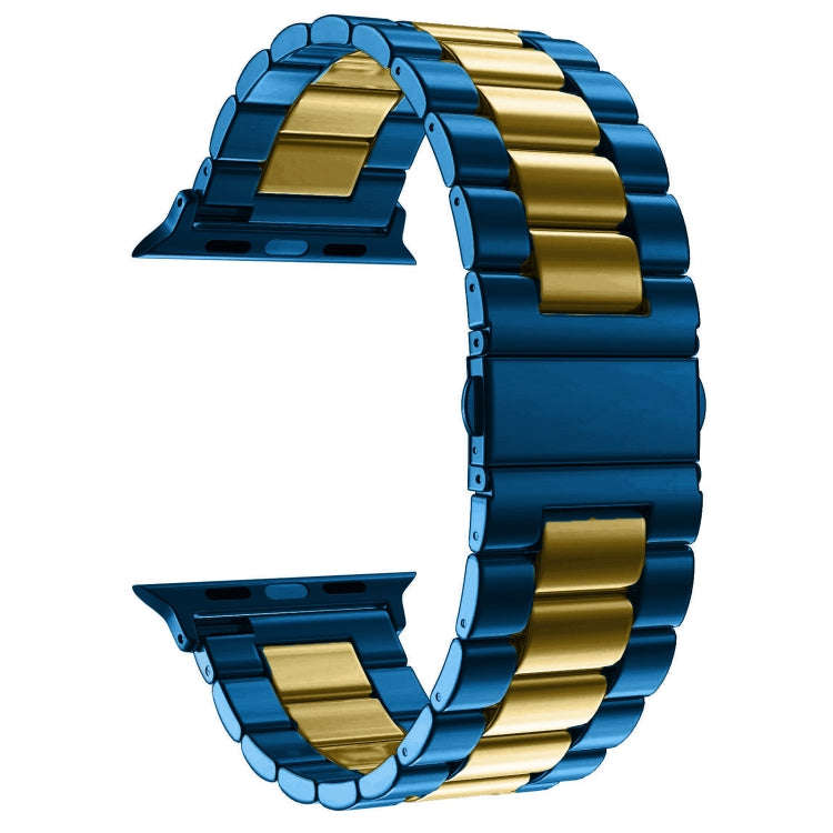 Fold Buckle 3 Beads Stainless Steel Watch Band For Apple Watch Ultra 49mm&Watch Ultra 2 49mm / Se...