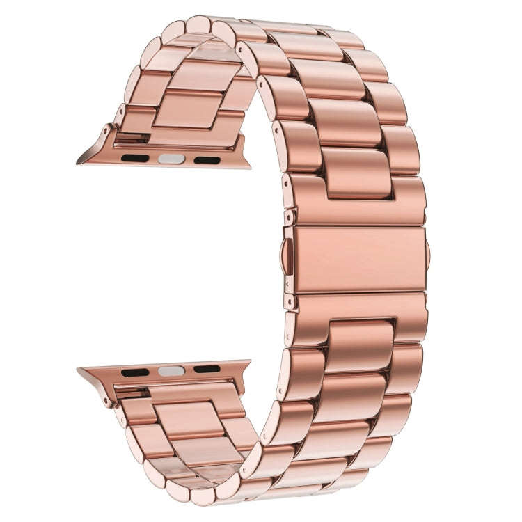 Fold Buckle 3 Beads Stainless Steel Watch Band For Apple Watch Ultra 49mm&Watch Ultra 2 49mm / Se...