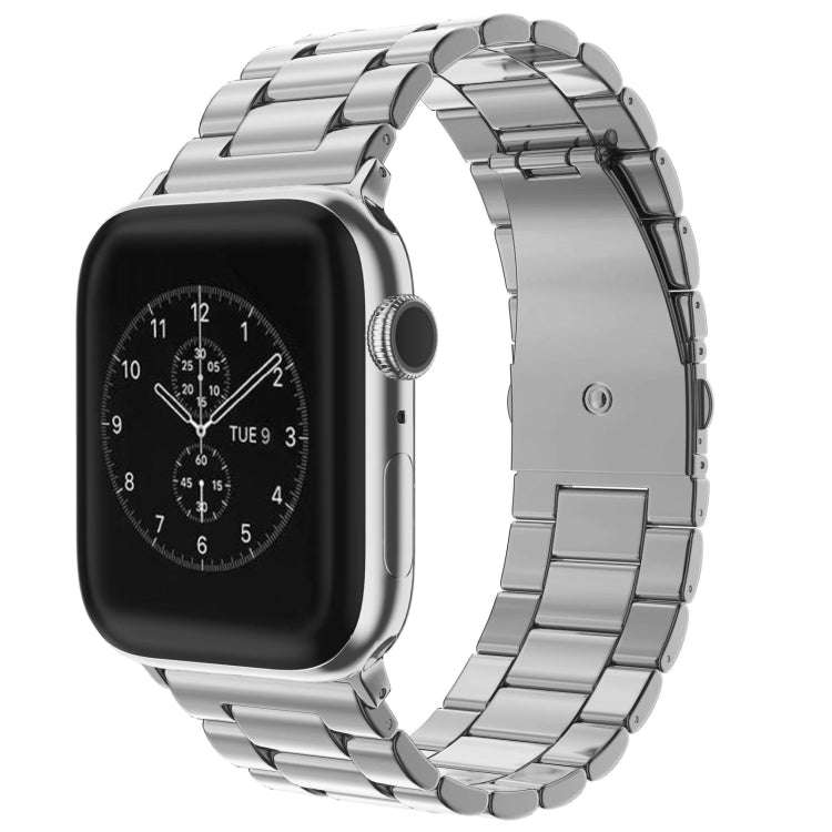 Fold Buckle 3 Beads Stainless Steel Watch Band For Apple Watch Ultra 49mm&Watch Ultra 2 49mm / Se...