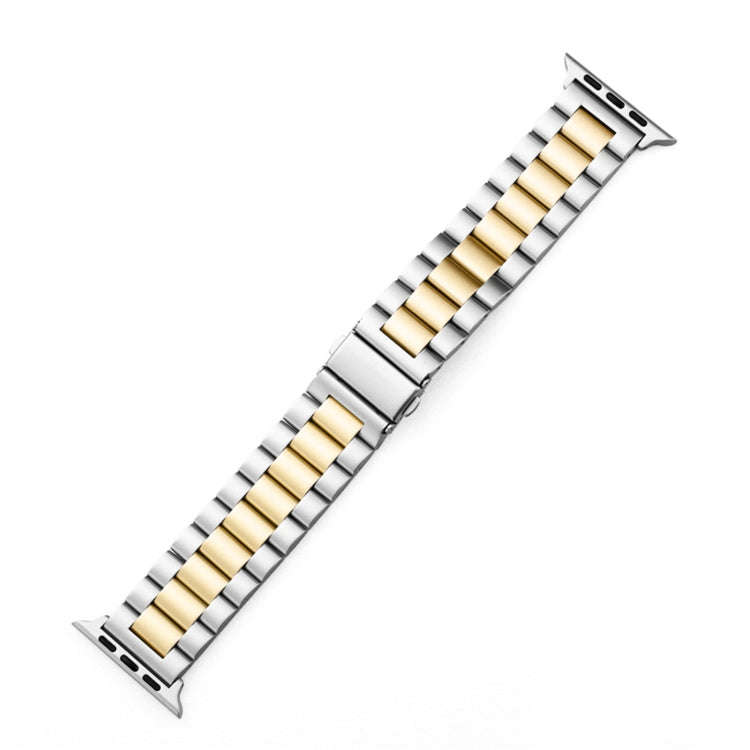 Fold Buckle 3 Beads Stainless Steel Watch Band For Apple Watch Ultra 49mm&Watch Ultra 2 49mm / Se...