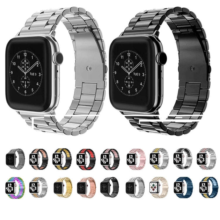 Fold Buckle 3 Beads Stainless Steel Watch Band For Apple Watch Ultra 49mm&Watch Ultra 2 49mm / Se...