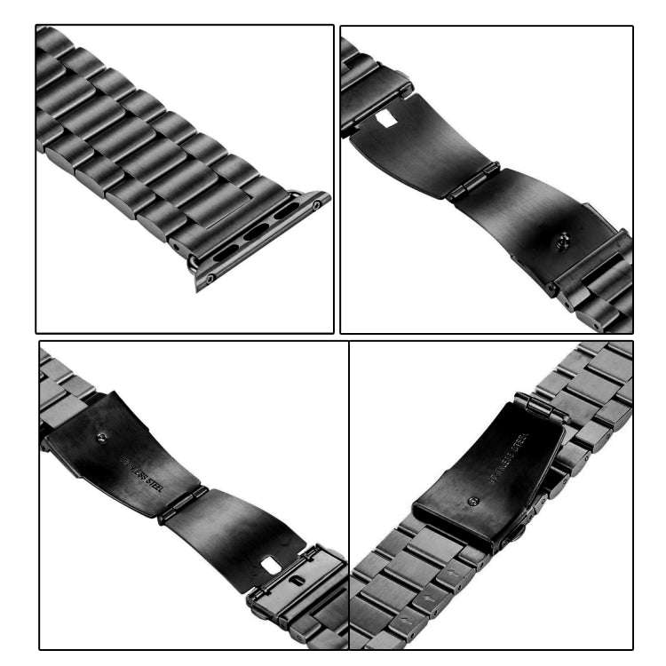 Fold Buckle 3 Beads Stainless Steel Watch Band For Apple Watch Ultra 49mm&Watch Ultra 2 49mm / Se...
