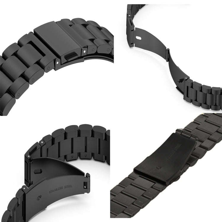 Fold Buckle 3 Beads Stainless Steel Watch Band For Apple Watch Ultra 49mm&Watch Ultra 2 49mm / Se...