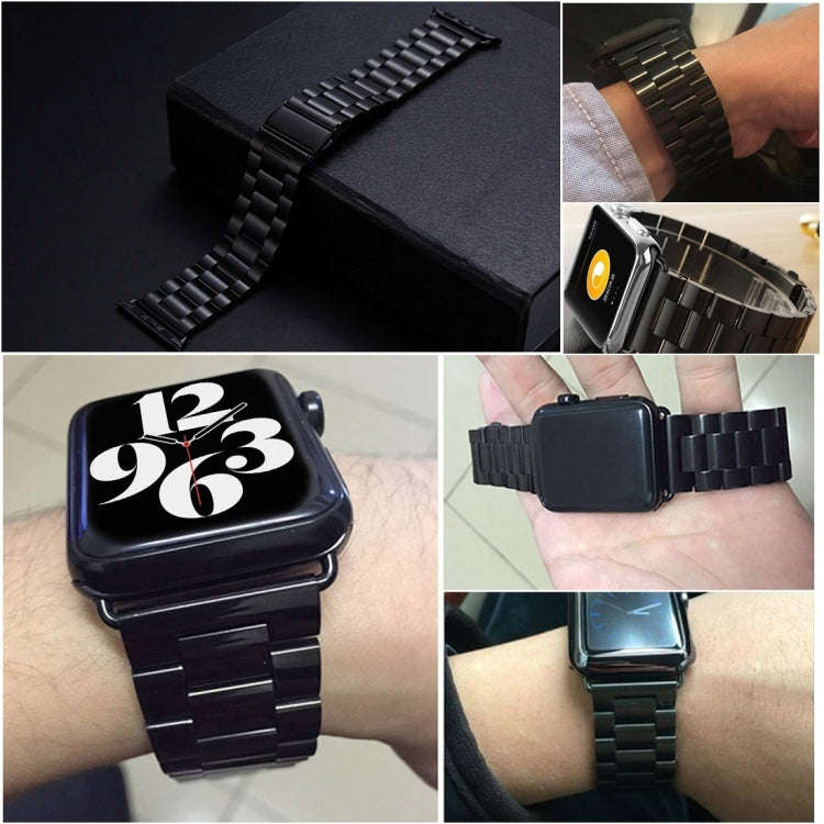 Fold Buckle 3 Beads Stainless Steel Watch Band For Apple Watch Ultra 49mm&Watch Ultra 2 49mm / Se...