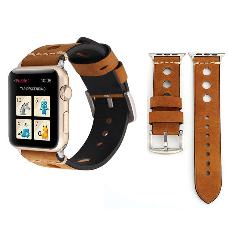 For Apple Watch Series 10 42mm / 9&8&7 41mm / SE 3&SE 2&6&SE&5&4 40mm / 3&2&1 38mm Retro Hole Gen...