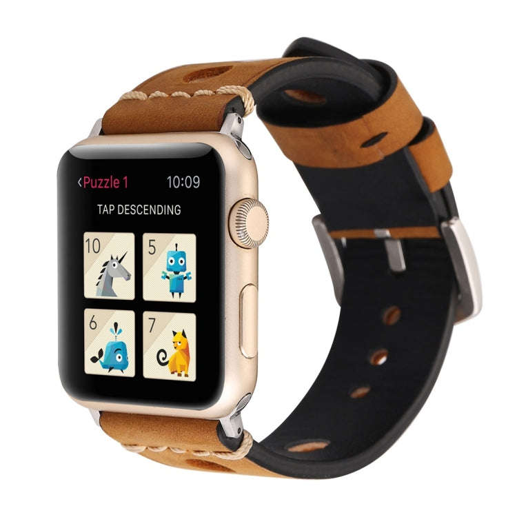 For Apple Watch Series 10 42mm / 9&8&7 41mm / SE 3&SE 2&6&SE&5&4 40mm / 3&2&1 38mm Retro Hole Gen...