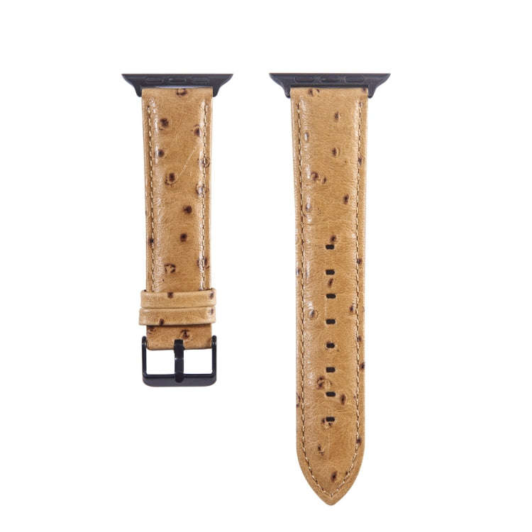 Ostrich Skin Texture Genuine Leather Wrist Watch Band for Apple Watch Series 3 & 2 & 1 42mm(Light...