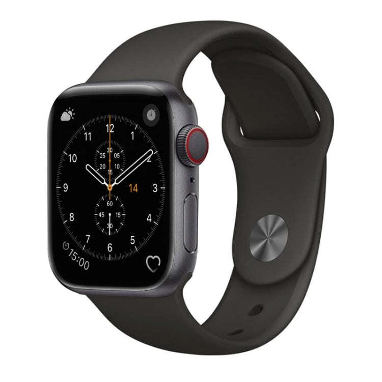 For Apple Watch Series 3 & 2 & 1 38mm Fashion Simple Style Silicone Wrist Watch Band (Grey)