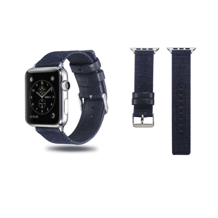 Cloth+ Top-grain Leather Wrist Watch Band for Apple Watch Ultra 49mm&Watch Ultra 2 49mm / Series ...
