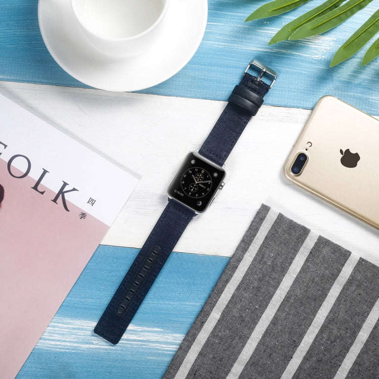 Cloth+ Top-grain Leather Wrist Watch Band for Apple Watch Ultra 49mm&Watch Ultra 2 49mm / Series ...