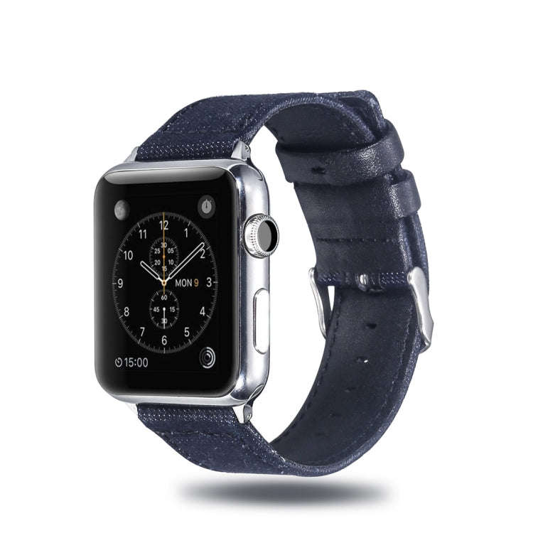 Cloth+ Top-grain Leather Wrist Watch Band for Apple Watch Ultra 49mm&Watch Ultra 2 49mm / Series ...