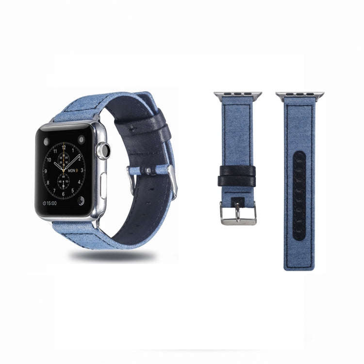 Cloth+ Top-grain Leather Wrist Watch Band for Apple Watch Ultra 49mm&Watch Ultra 2 49mm / Series ...
