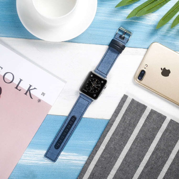 Cloth+ Top-grain Leather Wrist Watch Band for Apple Watch Ultra 49mm&Watch Ultra 2 49mm / Series ...