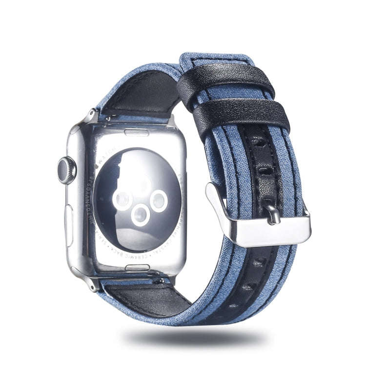 Cloth+ Top-grain Leather Wrist Watch Band for Apple Watch Ultra 49mm&Watch Ultra 2 49mm / Series ...