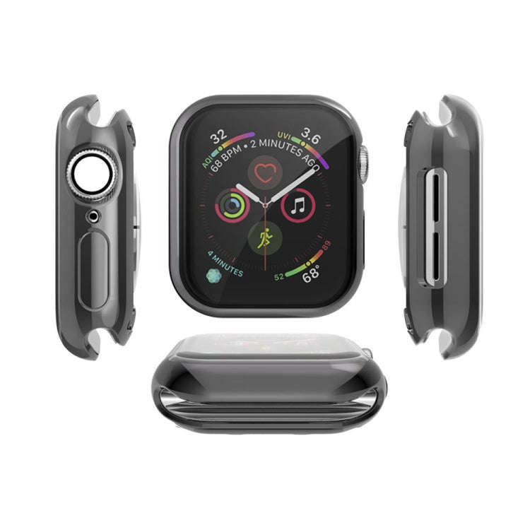 Full Coverage Plating TPU Case for Apple Watch Series 5 & 4 44mm(Black)