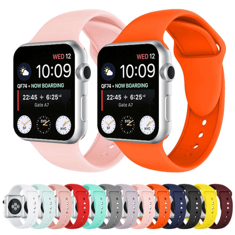 Double Rivets Silicone Watch Band for Apple Watch Series 3 & 2 & 1 38mm(Yellow)