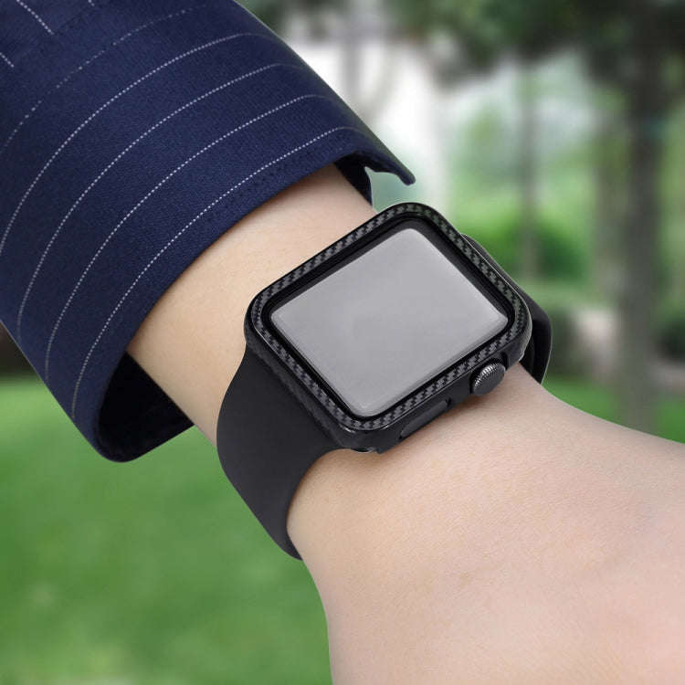 PC Carbon Fiber Frame Protection Case for Apple Watch Series 6 & SE & 5 & 4 40mm