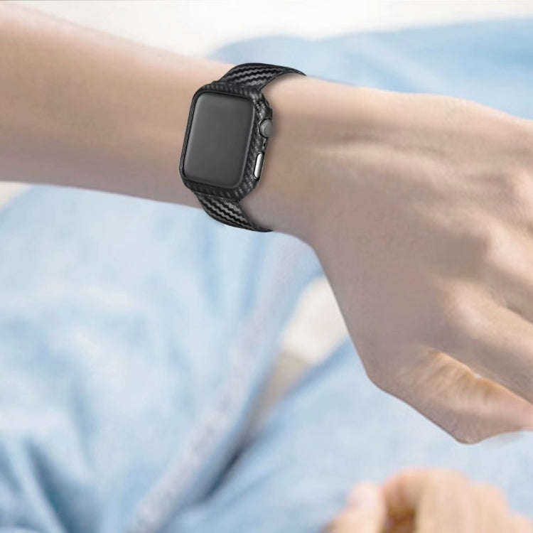 Genuine Leather Carbon Fiber Strap + Frame for Apple Watch Series 4 40mm