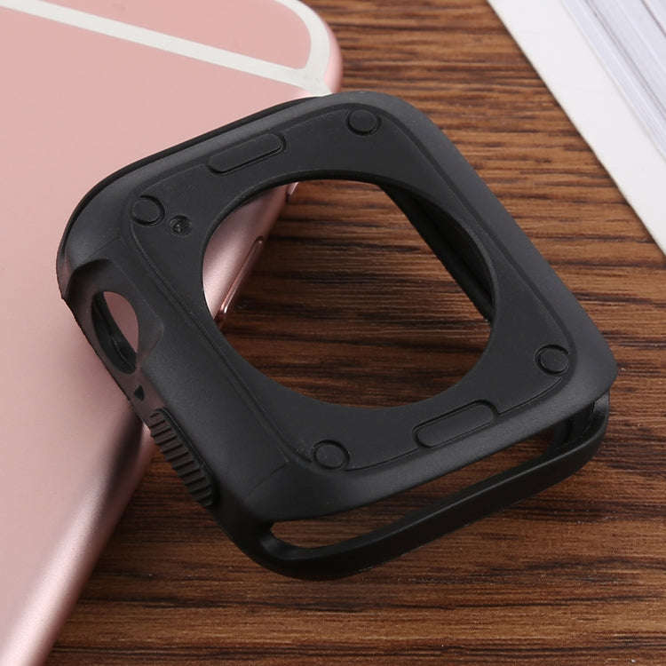 Silicone Full Coverage Case for Apple Watch Series 5 & 4 44mm(Black)
