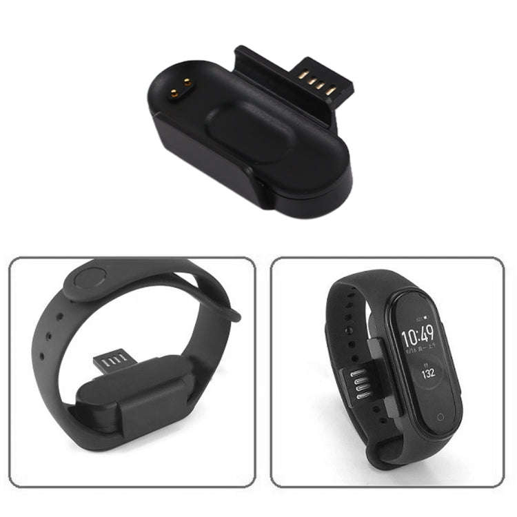 For Xiaomi Mi Band 4 Charger Charging Dock Base Stand Holder with 1m Charging Cable(Black)