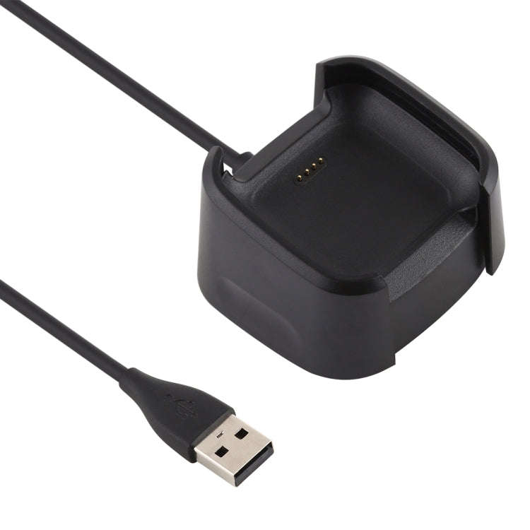 For Fitbit Versa 2 Charger Charging Dock Base Stand Holder with 1m Charging Cable(Black)