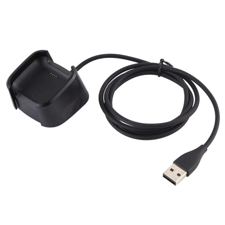 For Fitbit Versa 2 Charger Charging Dock Base Stand Holder with 1m Charging Cable(Black)