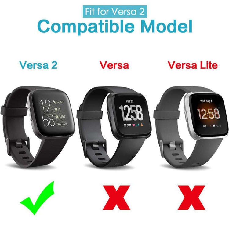 For Fitbit Versa 2 Charger Charging Dock Base Stand Holder with 1m Charging Cable(Black)