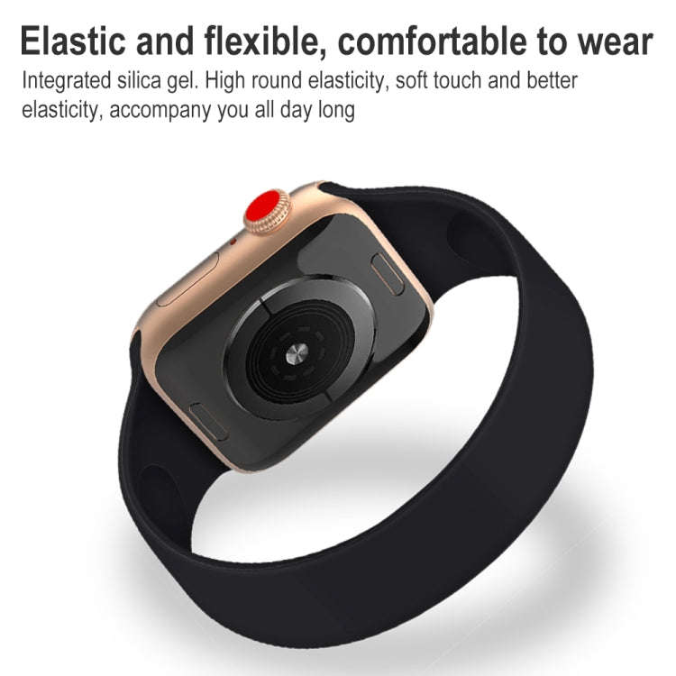 For Apple Watch Series 10 42mm / 9&8&7 41mm / SE 3&SE 2&6&SE&5&4 40mm / 3&2&1 38mm Solid Color El...