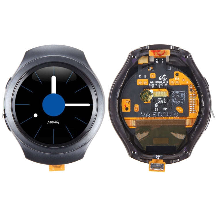 LCD Screen and Digitizer Full Assembly With Frame for Samsung Galaxy Gear S2 SM-R720(Black)