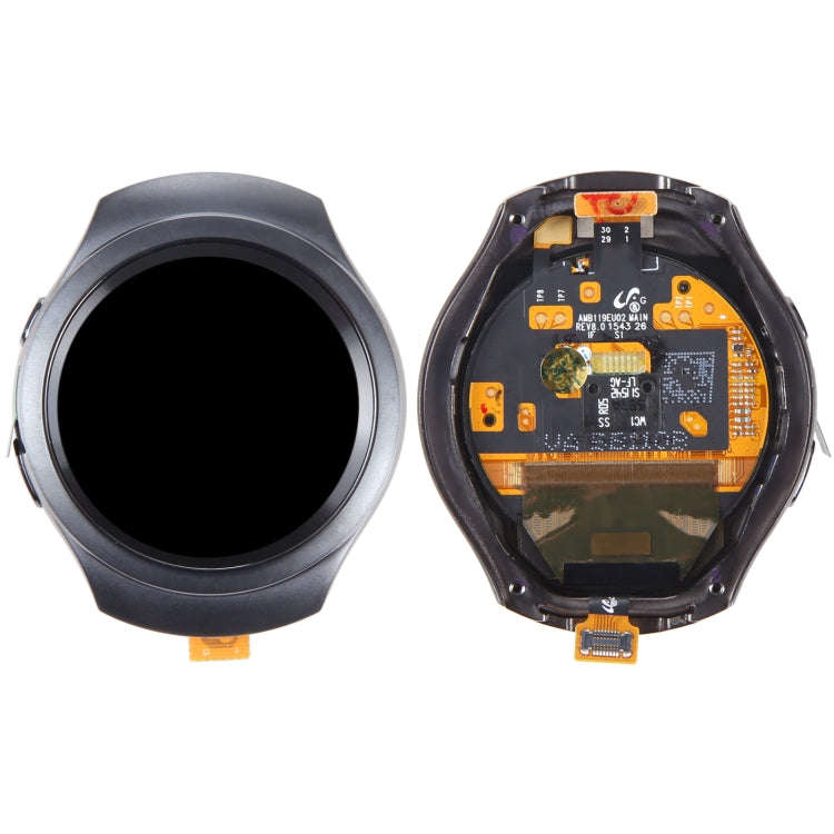 LCD Screen and Digitizer Full Assembly With Frame for Samsung Galaxy Gear S2 SM-R720(Black)