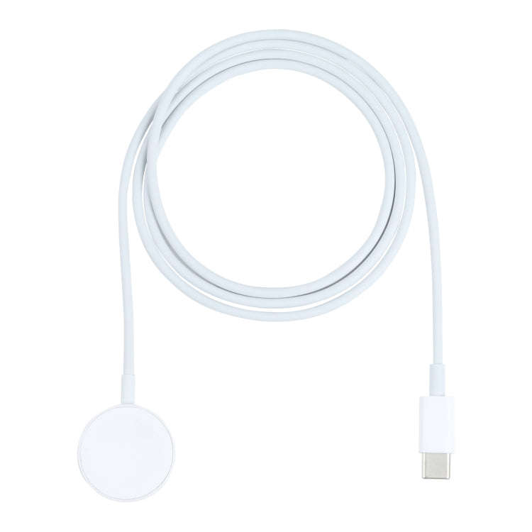Wireless Magnetic Quick Charging to Type-C / USB-C Cable for Apple Watch (White)