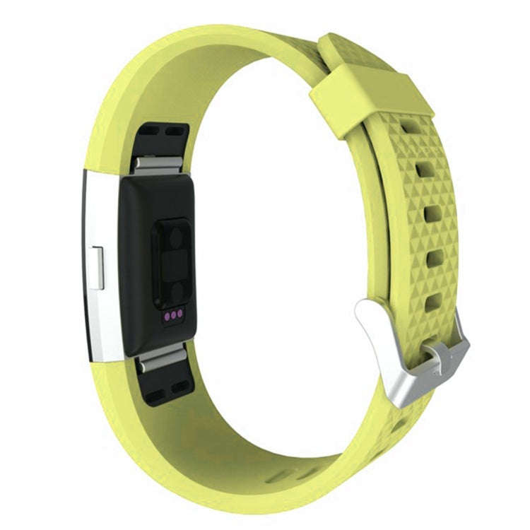 For Fitbit Charger 2 Bracelet Watch Diamond Texture TPU Watch Band, Full Length: 23cm(Green)